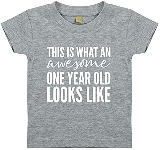 This Is What An Awesome One Year Old Looks Like Kids Birthday T-Shirt