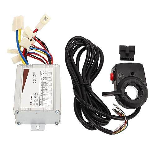 Tbest Controlador de velocidade de bicicleta elétrica, 36V 500 W, conjunto de acelerador de dedo, co