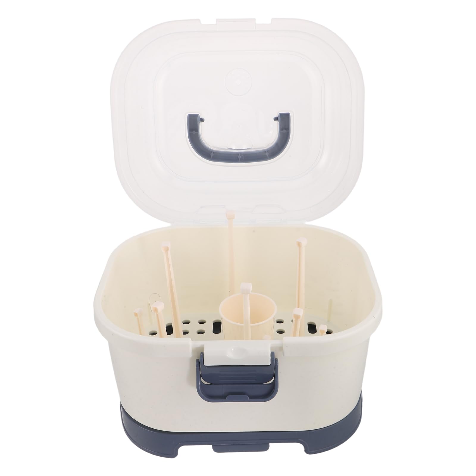 Organisateur de biberons bébé compact 28x26x22 cm avec couvercle et séchoir