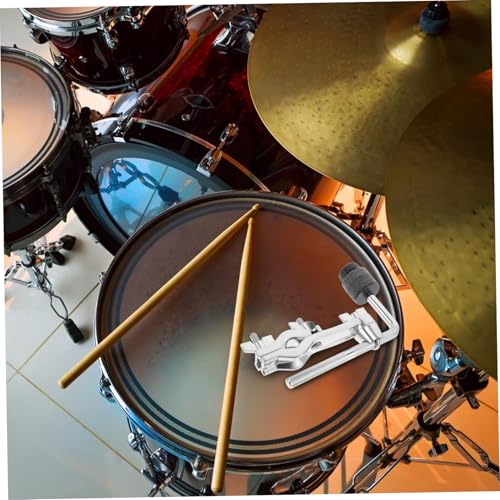 Abrazadera ajustable para batería, brazo cromado para platillo, accesorio duradero para bateristas de jazz que mejora comodidad y desempeño miniatura 6