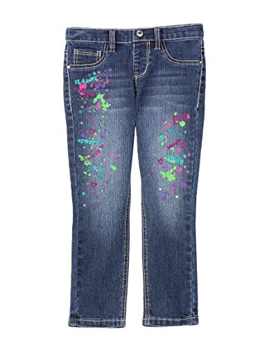Squeeze Girl's Embellished Rainbow Paint Splatter Jegging