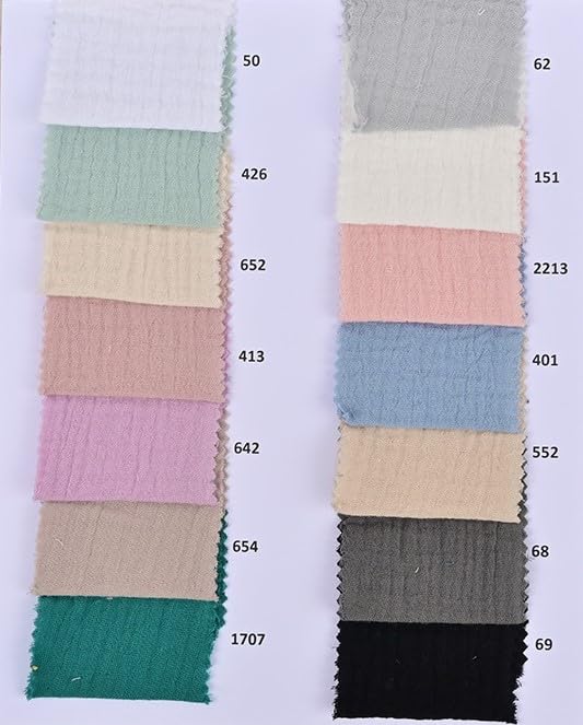 Musselin Extrabreit 280cm XXL Baumwollmusselin Meterware für Betwäsche Kuscheldecke Sofaüberwurf überbreite Stoffe Double Gauze (Hellbeige)