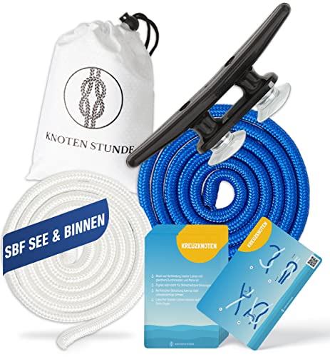 Idem Radices Knoten Stunde - Knoten Übungsset für den SBF See und Binnen - 11 Knoten inklusive Roringstek für Bodenseeschifferpatent