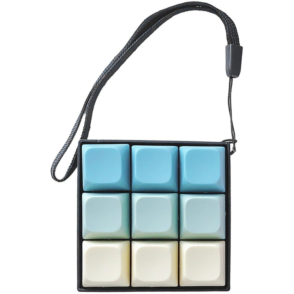 Hrippy Keyboard Fidget Keychain Clickers Keyboard Keyring Keychain Clickers Bag Pendant for Decompression Press