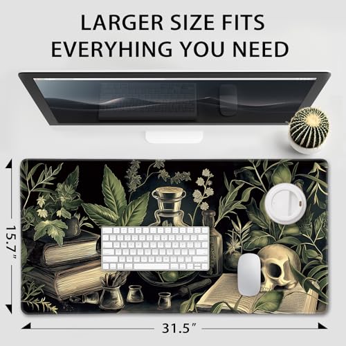 Mcapirivo Gothic Dark Botanical Large Gaming Mouse Pad