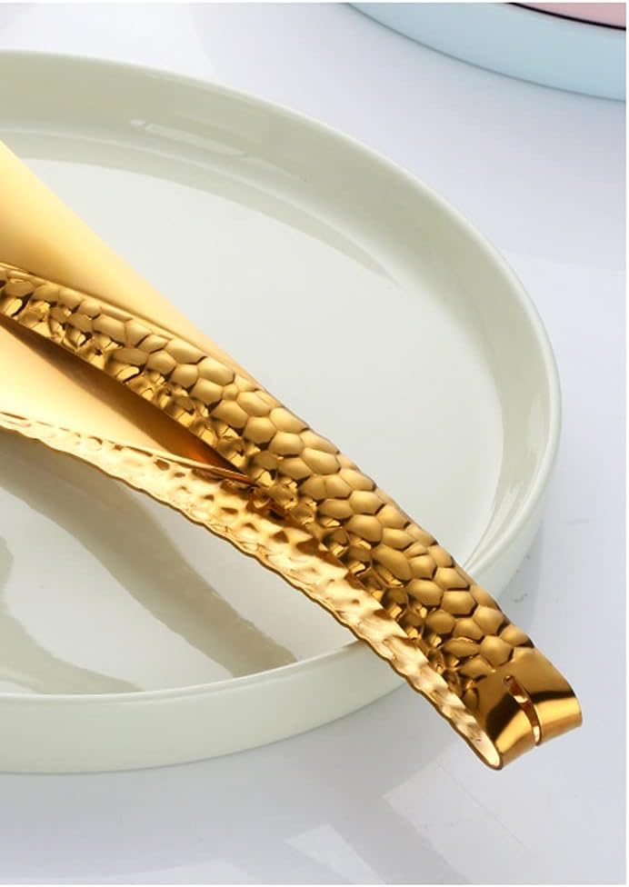 Cooking Tongs 1pc Pastry Clamp Barbecue Tongs Stainless Steel Rose Gold Bread Clip Anti Heat Food Tongs BBQ Tongs Kitchen (F)