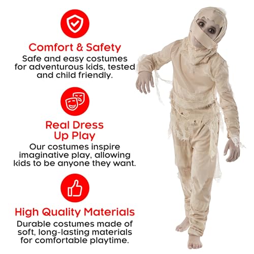 Disfraz de momia Morph para niños talla Large miniatura 5