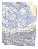 Stationary Paper: Letterhead Paper, Set of 25 Sheets Van Gogh Starry Night Themed for Writing,...