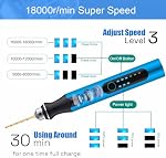 3-Speed Cordless Mini Drill Pen with 8 Small Drill Bits,Rechargeable Electric Hand Drill Pin Vise,Resin Drill Set for Jewelry Making,Resin,Plastic,Wood