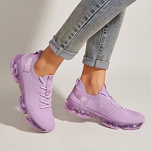Image of LUCKY STEP Women Air Cushion Fashion Sneakers Breathable Casual Comfortable Lightweight Walking Shoes
