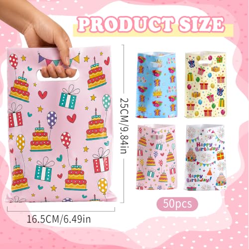 50PCS Sachet Anniversaire Enfant, 25x16.5cm Petit Sac Cadeau, Sachet Bonbon – vue 2