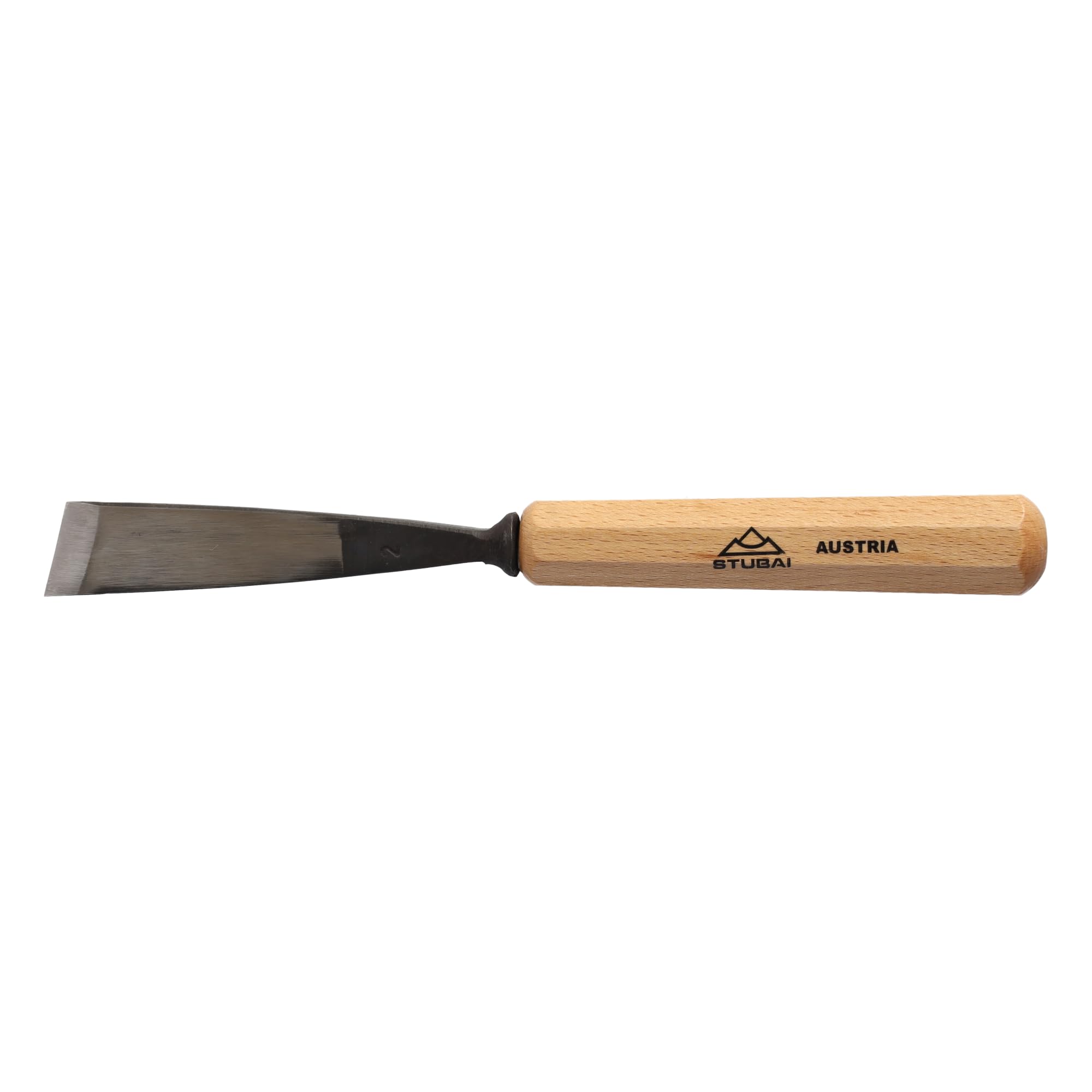 STUBAI-gerades Balleisen schräg 20mm | Serie 52 | Stich 1 | ca. 30° schräg beidseitig geschliffen | Für glatte Flächen, Vorstechen, Kerb- & Reliefarbeiten.