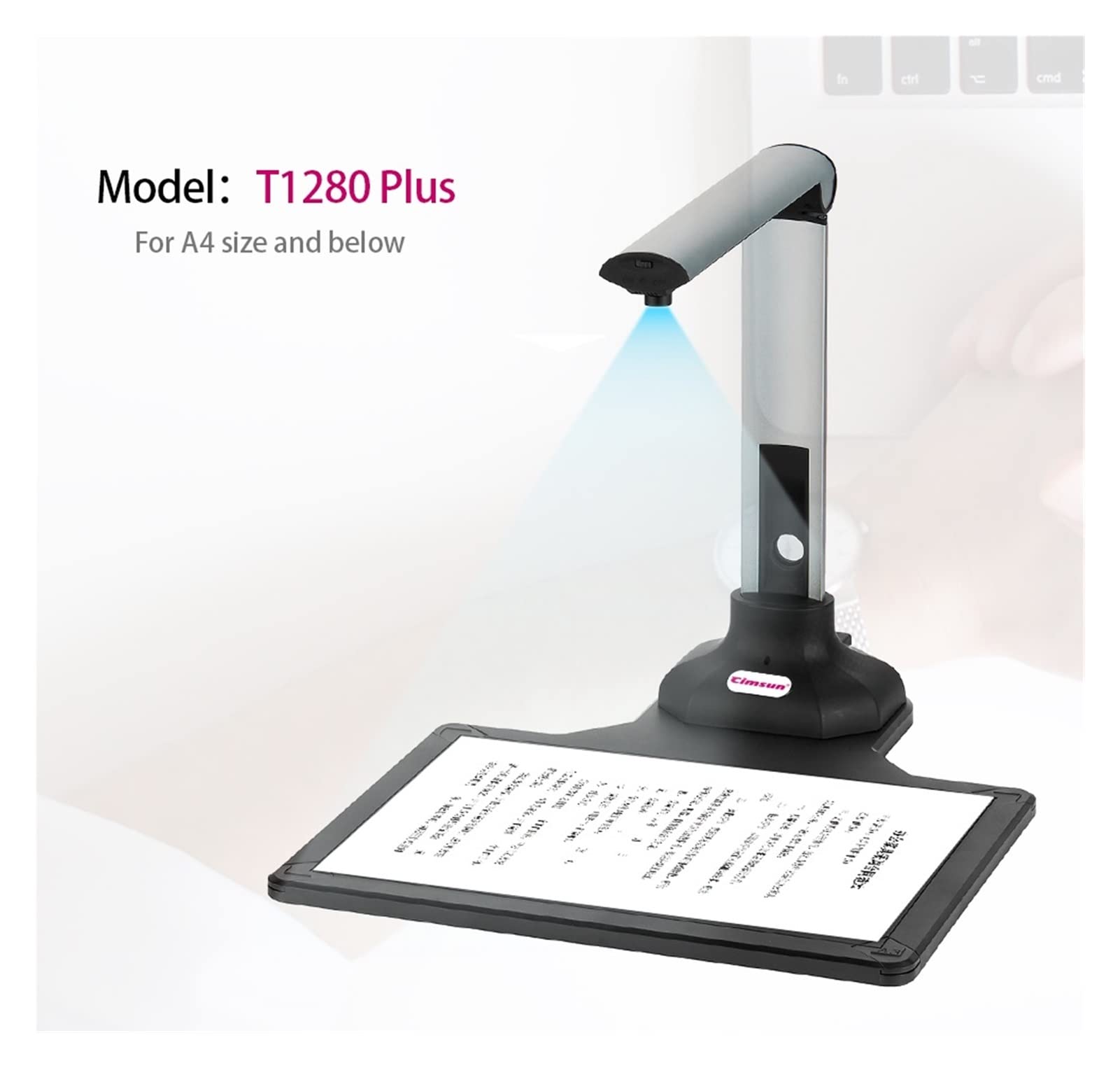 Skanery dokumentów, Wersja Scanner T1280 Plus Hard Base Book Dokument Kamera 12 Mega-Pixel Camera HD. Rozmiar A4 angielski oprogramowanie do biura/szkoły