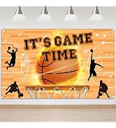 Avezano Basketball Birthday Banner It's Game Time Basketball Party Decorations Sport Theme Birthd...