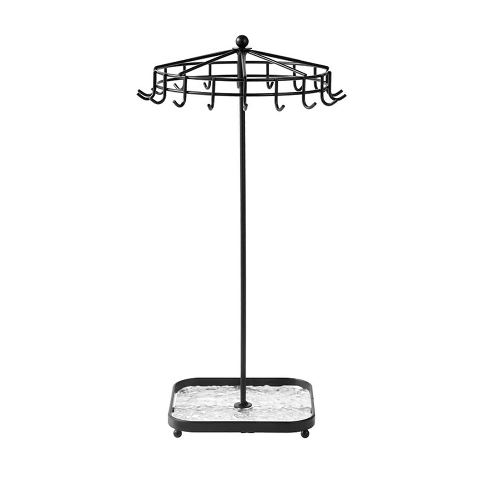 Limtula Black Detachable Rotating Necklace Stand Jewelry Display Holder Necklace Rack Storage Stand Perfect For Home And Business Use Stylish Jewelry Showcasing