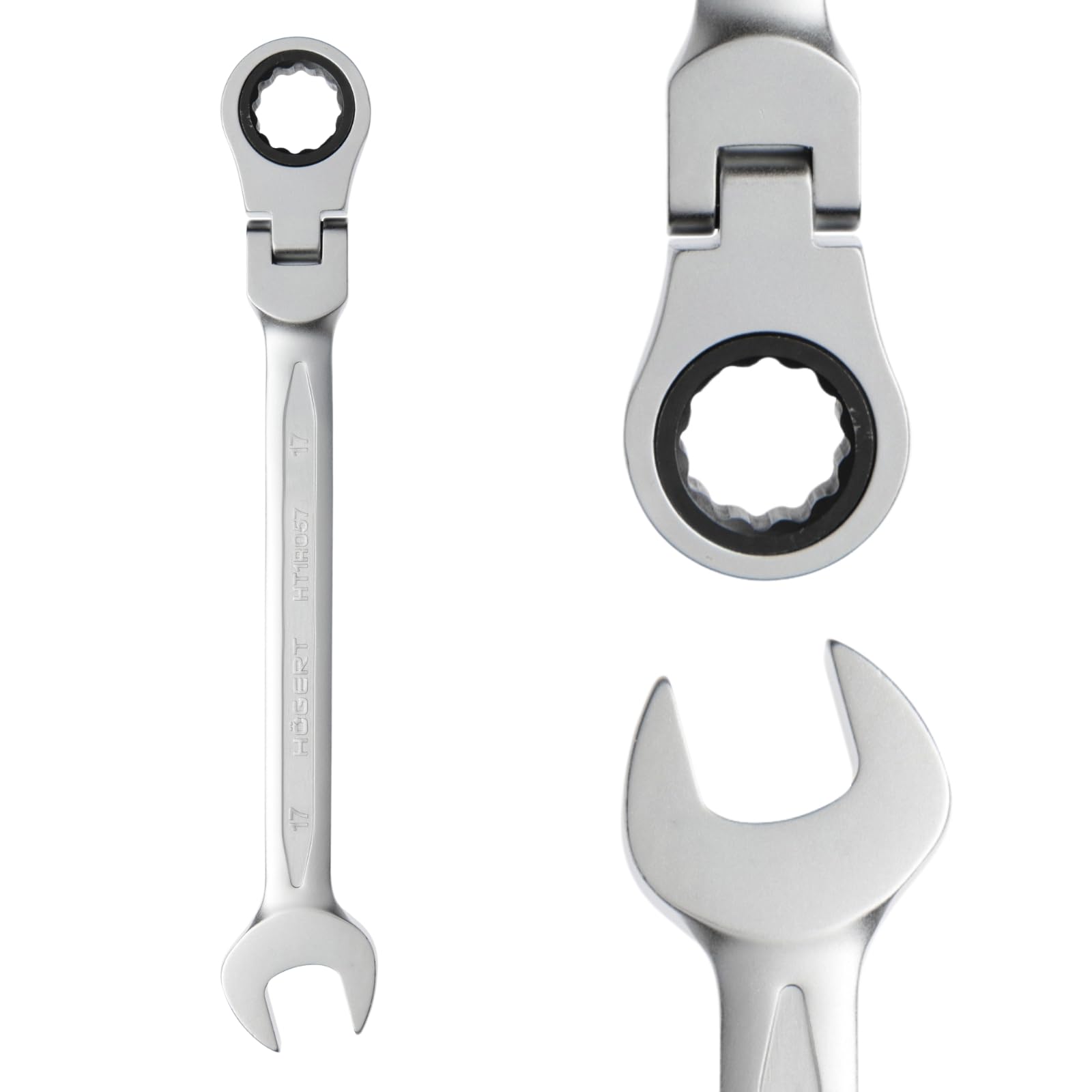 B2C Ratchet Spanner Combination Ratchet Wrench Spanners 72T Flexi Head 8mm - 21mm for Workshop Garage Home DIY Hand Tool (8mm - Flexi)