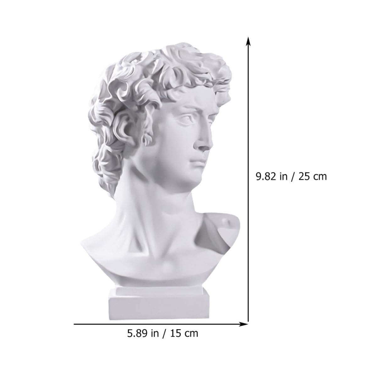 Operitacx Vase Bureau en Décoration et pour Rangement Maquillage Pinceaux de à Composition Résine Blanche 25cm Style Artistique pour Balcon et Salon