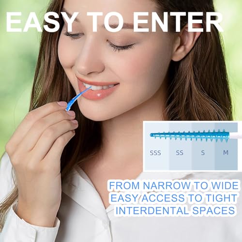 Image of 84PCS Portable Dental Floss Picks,Soft Silica toothpicks,flossers for Adults Teeth Cleaning Tools,interdental Brushes Between Teeth,Disposable Dental Picks