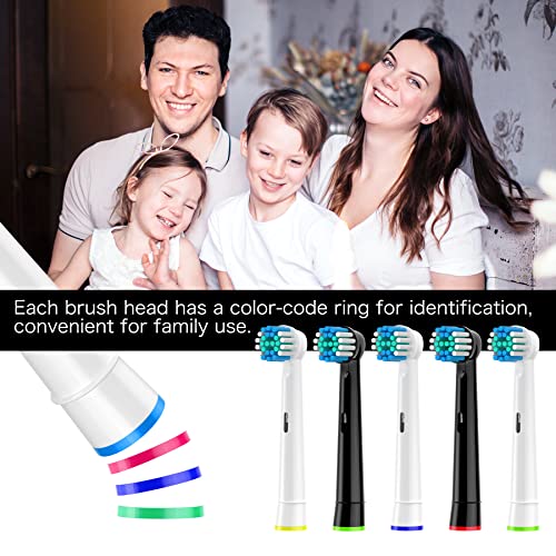 Sulkiwe Testine Compatibile con Oral b Braun Spazzolino elettrico Pro/Advance Power/Smart/Vitality/Genius Series, Precision Testine di Ricambio Adatto per Oral-B, 16 Pezzi (Bianco)