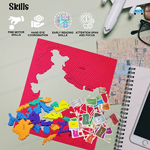 FunBlast Eva Puzzle Foam India Map with State & Capitals Educational