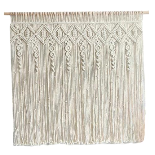 Cortinas bohemias de macramé de algodón tejido a mano para decorar apartamentos 2