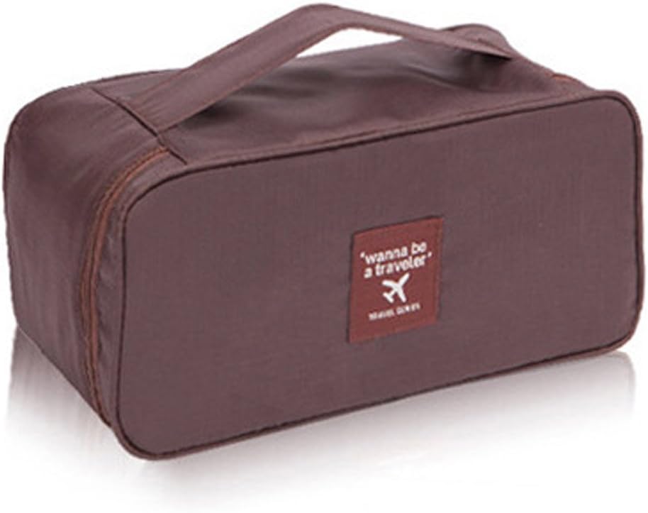 Icon Waterproof Travel Toiletries Bag Portable Underwear Pouch Organizer (Brown)