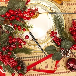 12 Kinds Artificial Christmas Picks - Assorted Red Berry Picks, Faux Pine Picks Spray with Pinecones & Holly Leaves for Stunning Floral Arrangement & Wreath Winter Holiday Season Decor 12 Kinds Artificial Christmas Picks Assorted Red Berry Picks Faux Pine Picks Spray with Pinecones Holly Leaves for Stunning Floral Arrangement Wreath Winter Holiday Season Decor