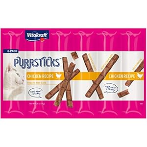 Vitakraft PurrSticks Meaty Cat Sticks – Chicken – Segmented and Breakable Meatstick – Deliciously Tender