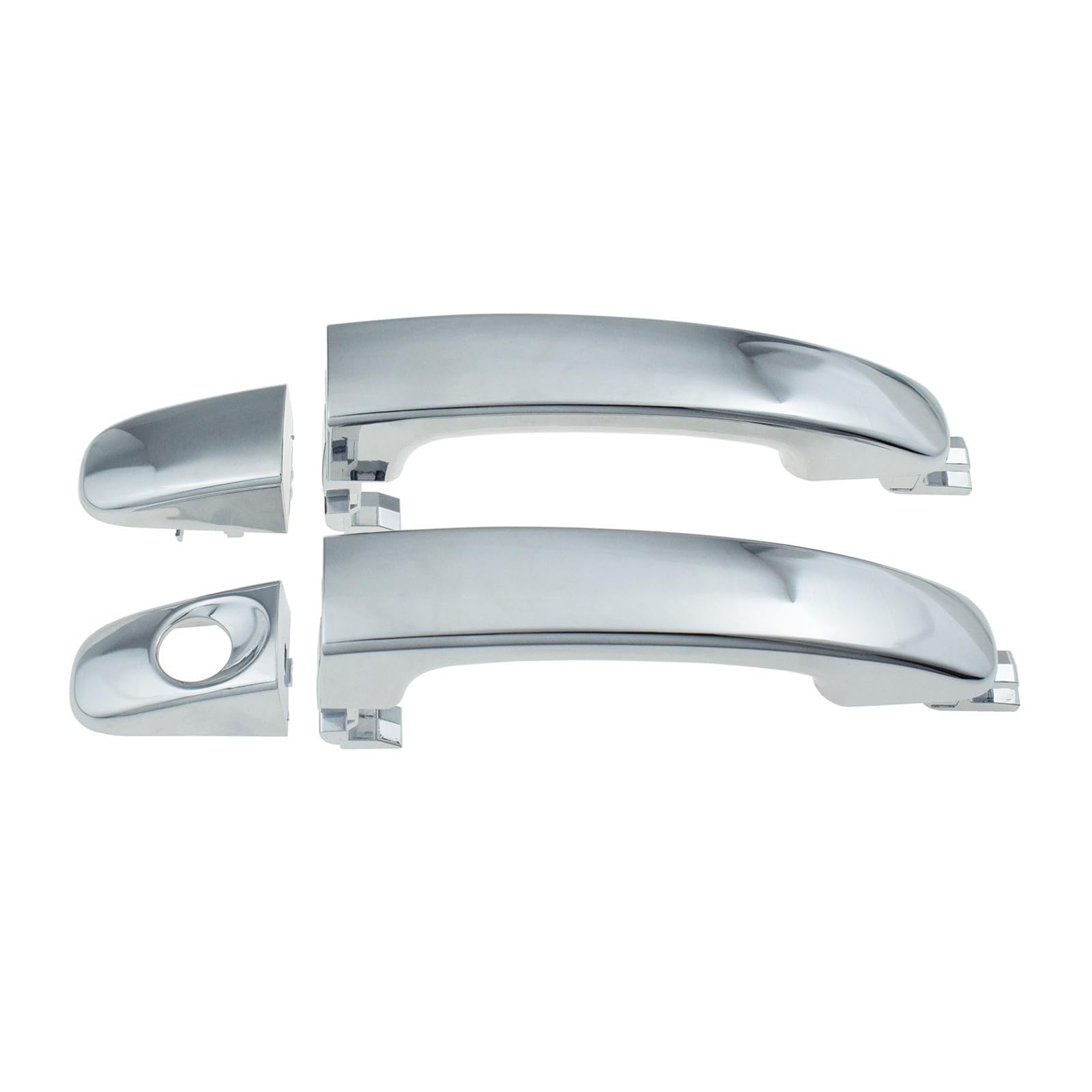 BYSKJZ Car Outer Door Handle Replacement for Ranger for Everest for T6 for T7 2012 2013 2014 2015-2020 Chrome OR Black Exterior Car Door Handle Front Rear Left Right(Chrome Front LH RH)