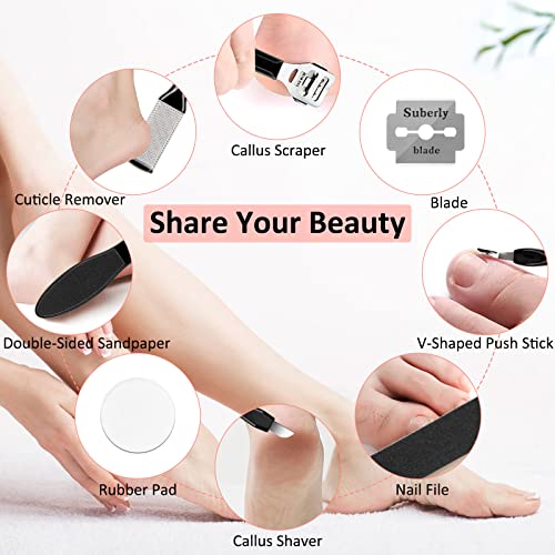 Electric Foot Callus Remover, Rechargeable Foot File Callus Remover For Feet Pedicure Tools Feet Scrubber Sander Kit, For Hard Cracked Dry Dead Skin #TOP6
