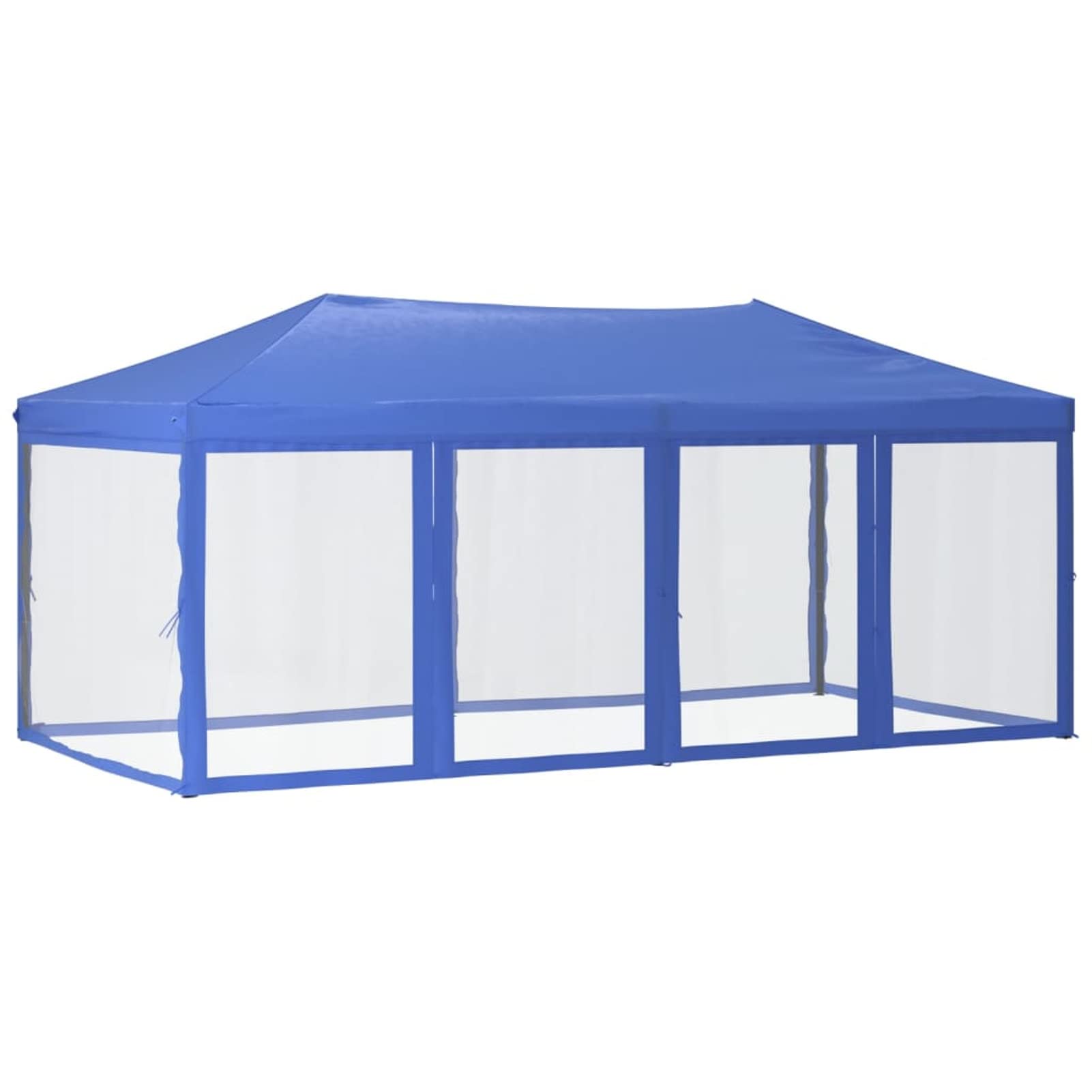 Carpa para Fiestas Plegable con Paredes Laterales, ZEYUAN Casas Prefabricadas, Cenadores para Jardin, Pergola, Carpas para Exteriores, Muebles De Jardin, Azul 3x6 m
