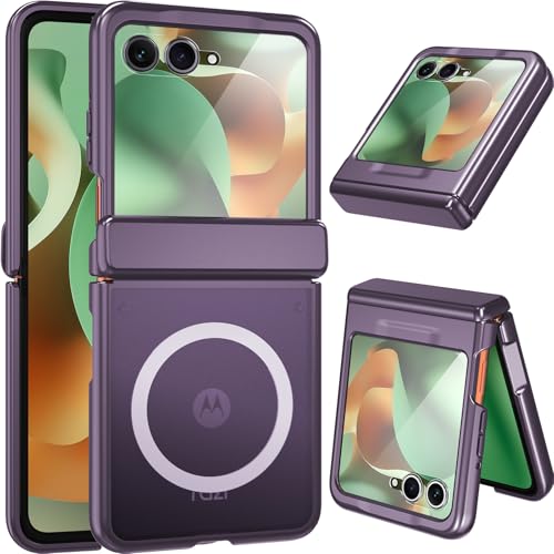 Image of WRJ for Motorola Razr 2026 /2025 /2024 Case Built-in Screen Protector,Dark Purple