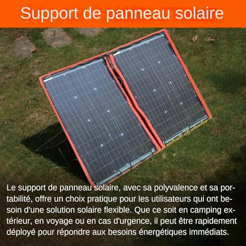 Support pour panneau solaire au sol réglable et pliable pour camping x2 - 3