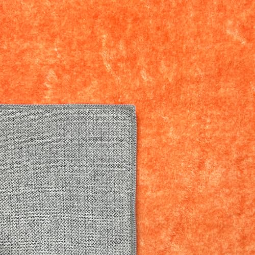 Alfombra de pasillo antideslizante lavable de 100x250 cm naranja para evitar resbalones en cocina 4