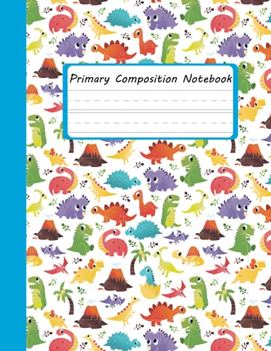Primary Composition Notebook: Primary Story Journal with Picture Space and Dotted Midline Learn to Draw and Write Primary Journal Dinosaurs. Back to school supplies. image 2