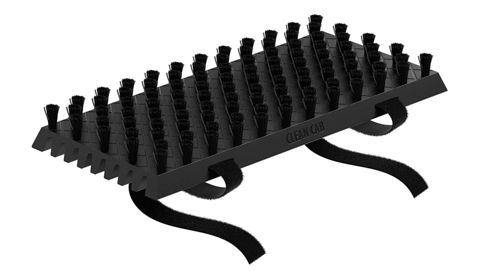 Universal Fit Truck Step Mounted Brush - Heavy Duty Boot Brush for Trucks, RVs, SUVs, and Semis - Easy Velcro Mounting - Perfect for Camping, Jobsite, and Home - Durable and Reliable