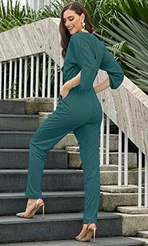 Image of KOH KOH Womens Short Sleeve Semi Formal Cocktail One Piece Jumpsuit Romper