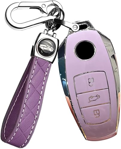 Miniatura 10 de ontto Funda para llavero para VW Smart Remote, funda para llave de automóvil de TPU con borde de silcero, compatible con Volkswagen Touareg