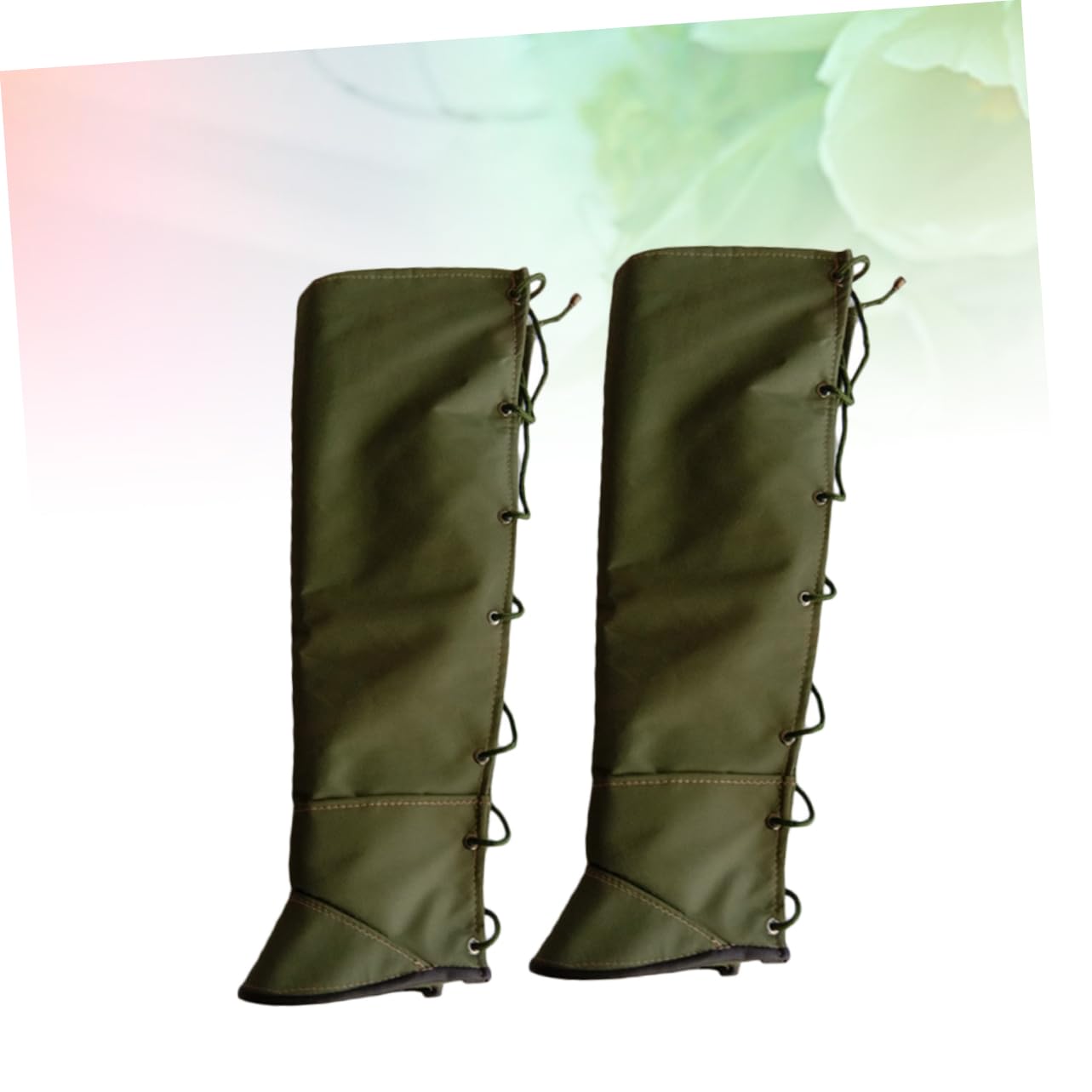 KOMBIUDA Guêtres de Protection pour Jambes D’extérieur, Vertes, en Toile