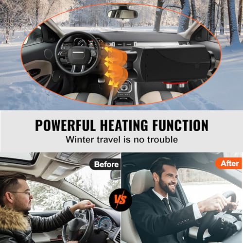 Image of VEVOR Diesel Air Heater 8KW with Muffler, 12V 10L Tank for Boats, Buses, RVs, and Trailers. Includes 8000W Heating Power and LCD Monitor