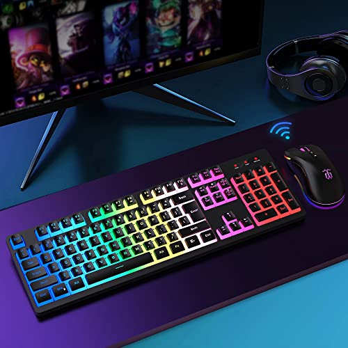 Teclado Gamer KW104 DGG Inalámbrico QWERTY RGB miniatura 6