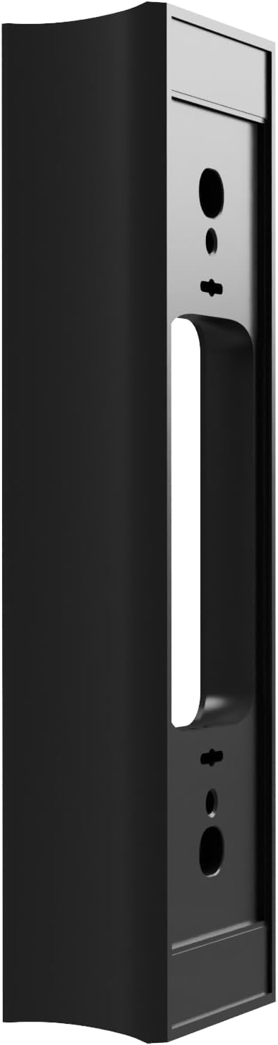 Hidden River Lab Premium Wall Plate Adapter for Wired Doorbell Pro (3rd Gen) - Proprietary Mounting Plate for Cleaner Install, Wiring Clearance & Single-Gang Box Coverage - Made in USA - Black