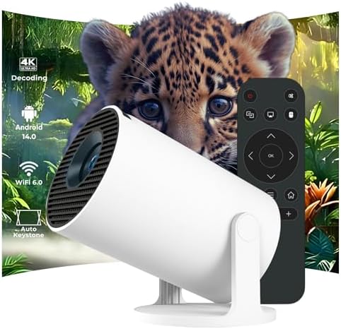 2026 OptiZen Pro+ 4K Smart Projector with Android, Auto Focus & K...