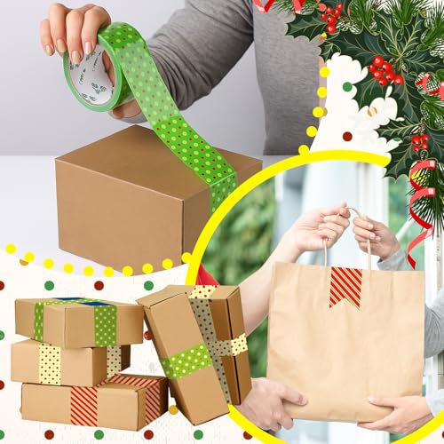 Image of Ctosree 6 Rolls Packaging Tape 50 Yard x 2 Inch Decorative Printed Duct Wrapping Tape for DIY Crafts Scrapbooking Crafting Boxes Decorations (Polka Dots)