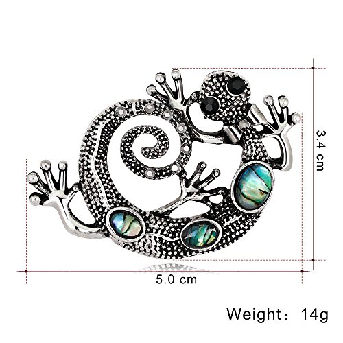 Broche lézard argent et nacre d'ormeau, le cadeau idéal et unique - 2