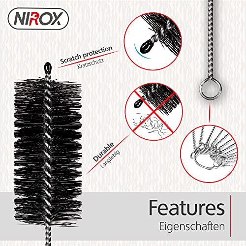 Nirox Nylon Reinigungsbürsten 13-teiliges Set - Milchschlauchbürsten spülmaschinenfest - Elastische Schlauchbürsten für… – Bild 4