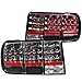Anzo USA 321020 Ford Mustang Black LED Tail Light Assembly - (Sold in Pairs)
