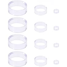 PENTA ANGEL Acrylic Display Stand 12Pcs Clear Round Plastic Baseball Ring Stands Holder Easel for Golf Ball Softball Tennis Ball Spheres Jewelry Collections and Crafts DIY 12, Large, Medium, Small