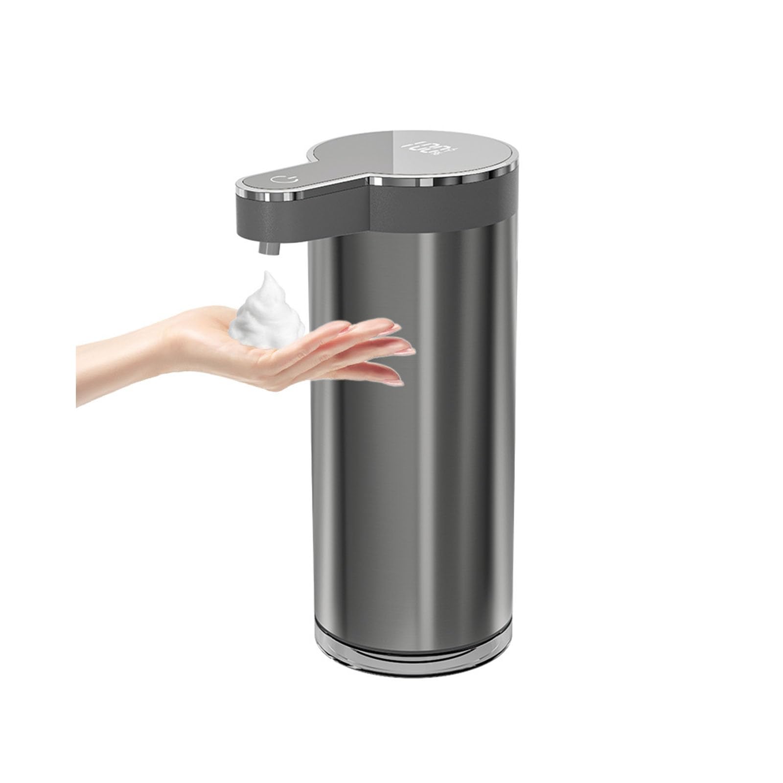 Modern Stainless Steel Automatic Foam Liquid Dispenser 350ml Spacious Cistern for Hand Washing Battery Operated Soap Dispenser