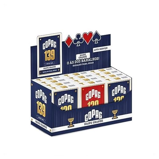 Baralho 139 Naipe Grande - Azul/Vermelho - Caixa com 12 - Copag